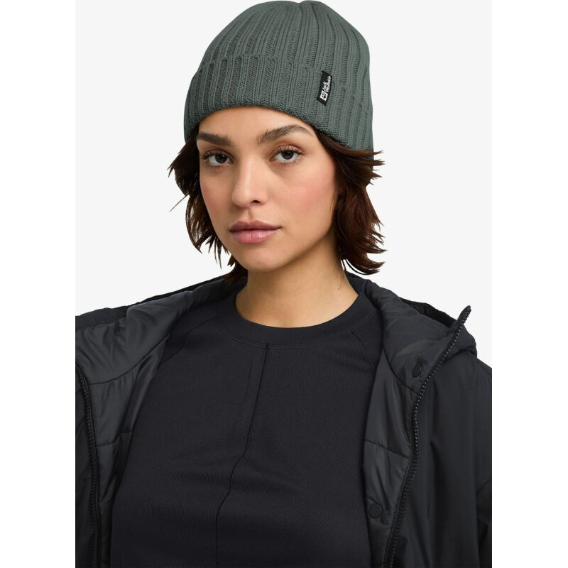 Jack Wolfskin Rib Knit Beanie Slate Green