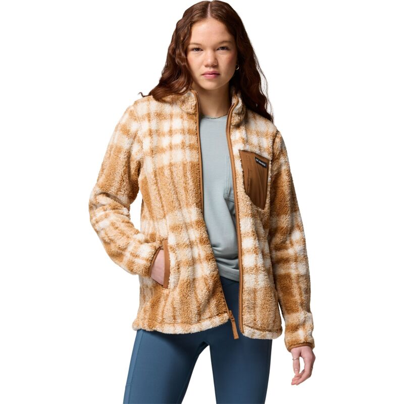 Columbia West Bend Print Full Zip II Women's Camel Brown Herringplaid