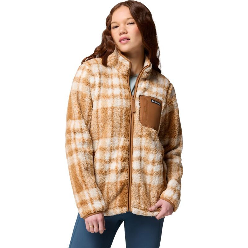 Columbia West Bend Print Full Zip II Women's Camel Brown Herringplaid