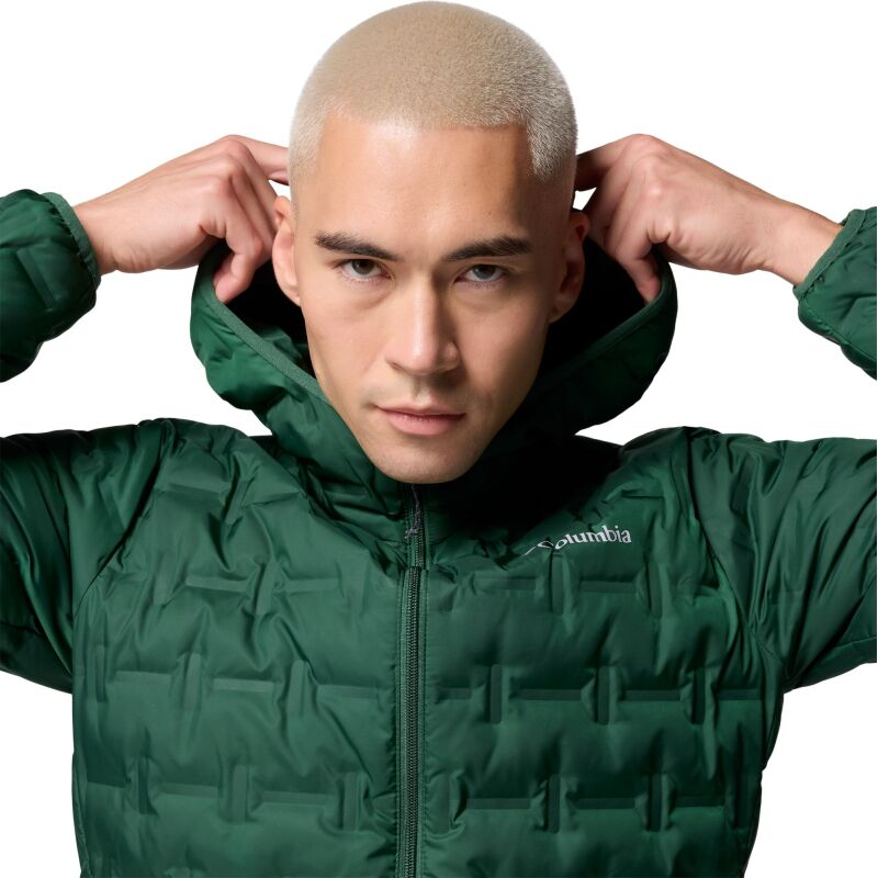 Columbia Delta Ridge II Down Hooded Jacket Men's Rain Forest