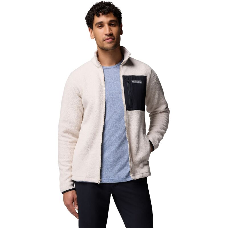 Columbia Jasper Ridge Pebbled Full Zip Fleece Men's Dark Stone, Black