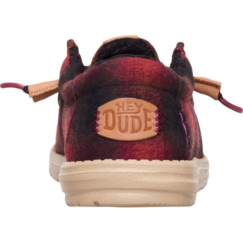 HEYDUDE Wally Cozy Plaid Men's Red Plaid/Black