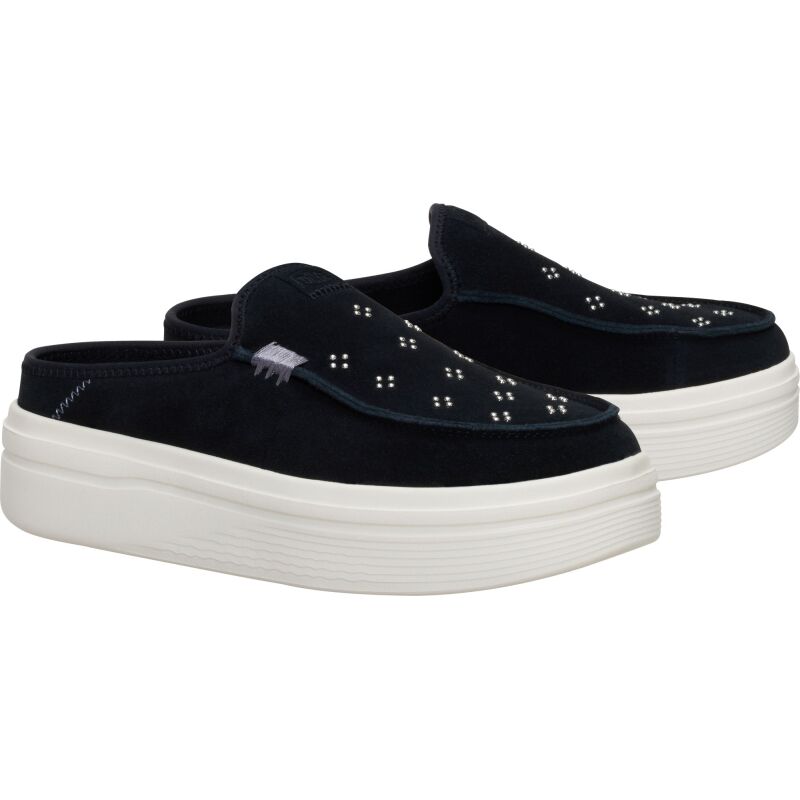 HEYDUDE Austin Lift Suede Stud Women's Black