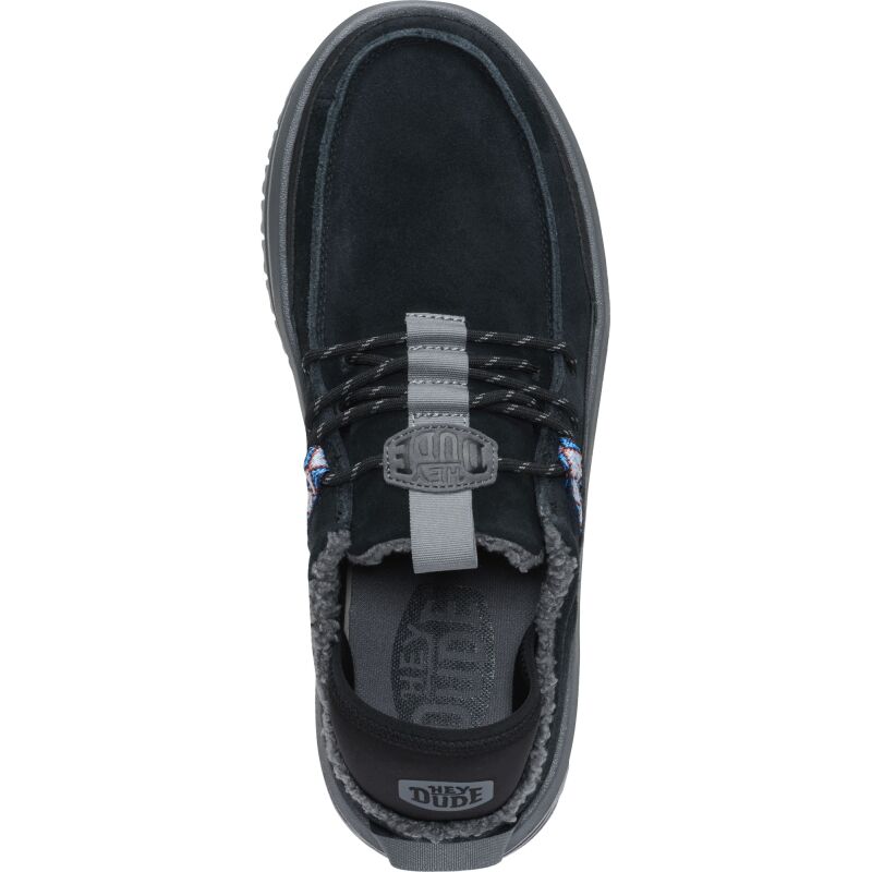 HEYDUDE Bradley Blipper Suede Men's Black/Smoke Grey