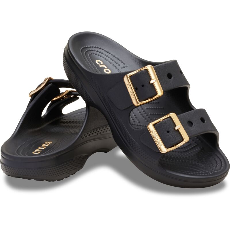 Crocs™ Saturday Metallic Buckle Sandal Women's Black