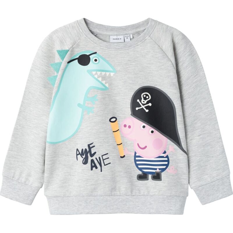 Name It Peppa Pig Sweat Light Grey Melange