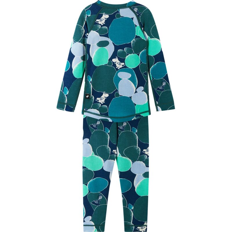 REIMA Wool Mix Base-Layer Set Moomin Trivsam 5200021C Dark Teal 7955