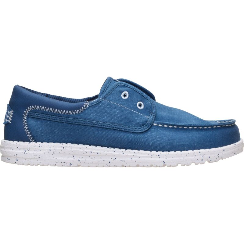 HEYDUDE Wally Cru Stretch Canvas Men's Ensign Blue/Multi