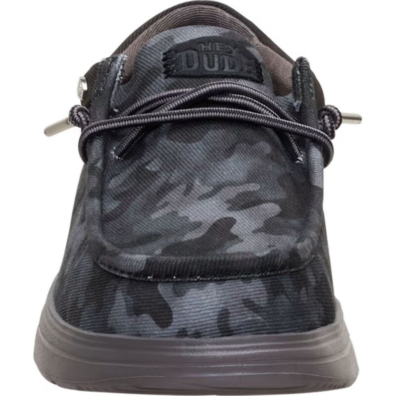 HEYDUDE Wally COMF Worn Twill Men's Black/Gull Grey