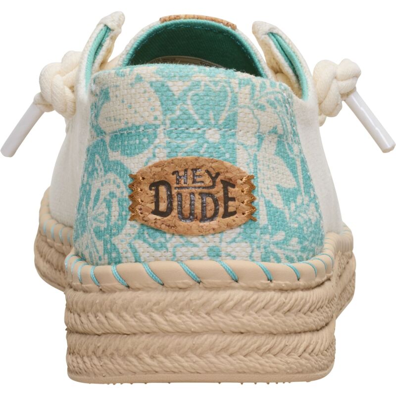 HEYDUDE Wendy Espadrille Hibiscus Women's Egret/Multi