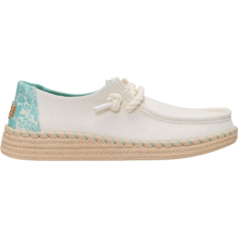 HEYDUDE Wendy Espadrille Hibiscus Women's Egret/Multi