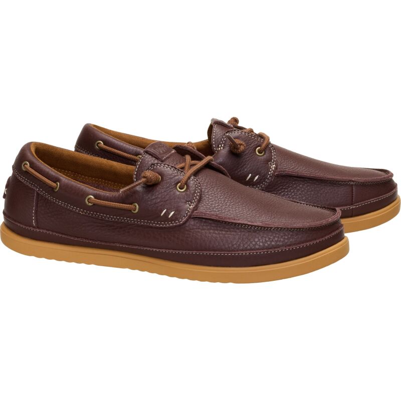 HEYDUDE Harbor Lo Craft Leather Men's Shaved Brown/Robe Brown