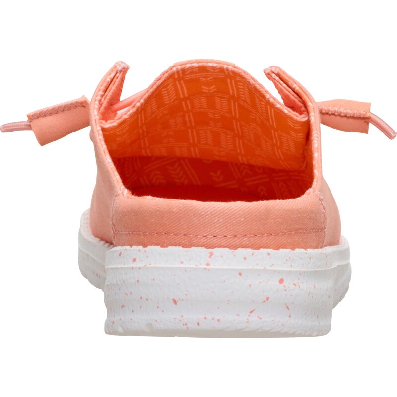 HEYDUDE Wendy Slip Stretch Canvas Women's Peach Pink