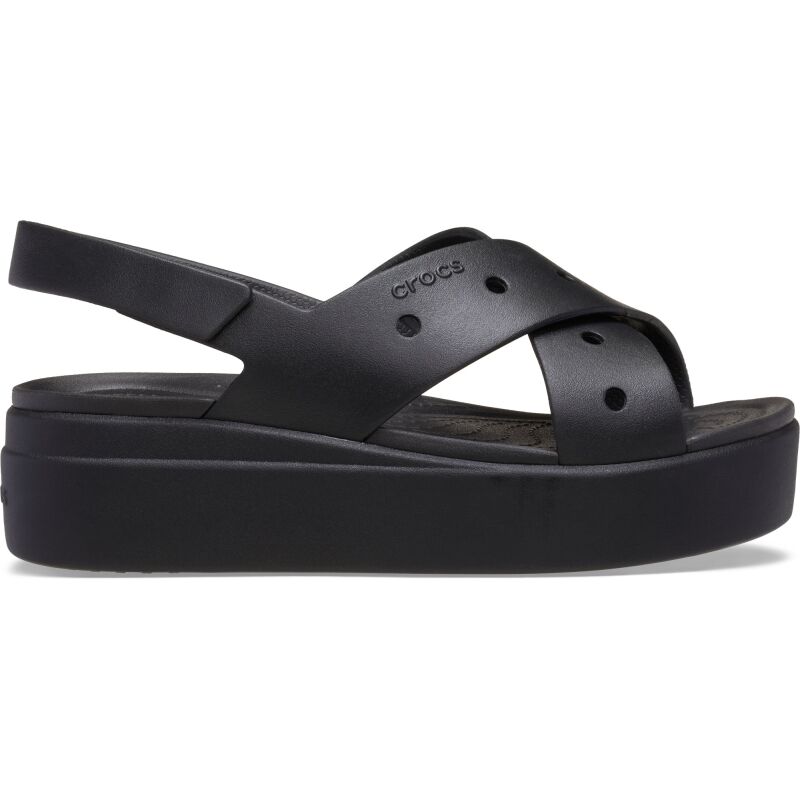 Crocs™ Brooklyn 4U Cross Strap Sandal Black