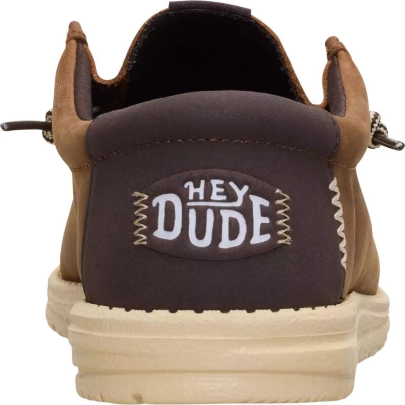 HEYDUDE Wally Full Grain Leather Men's Robe Brown/Mole Brown