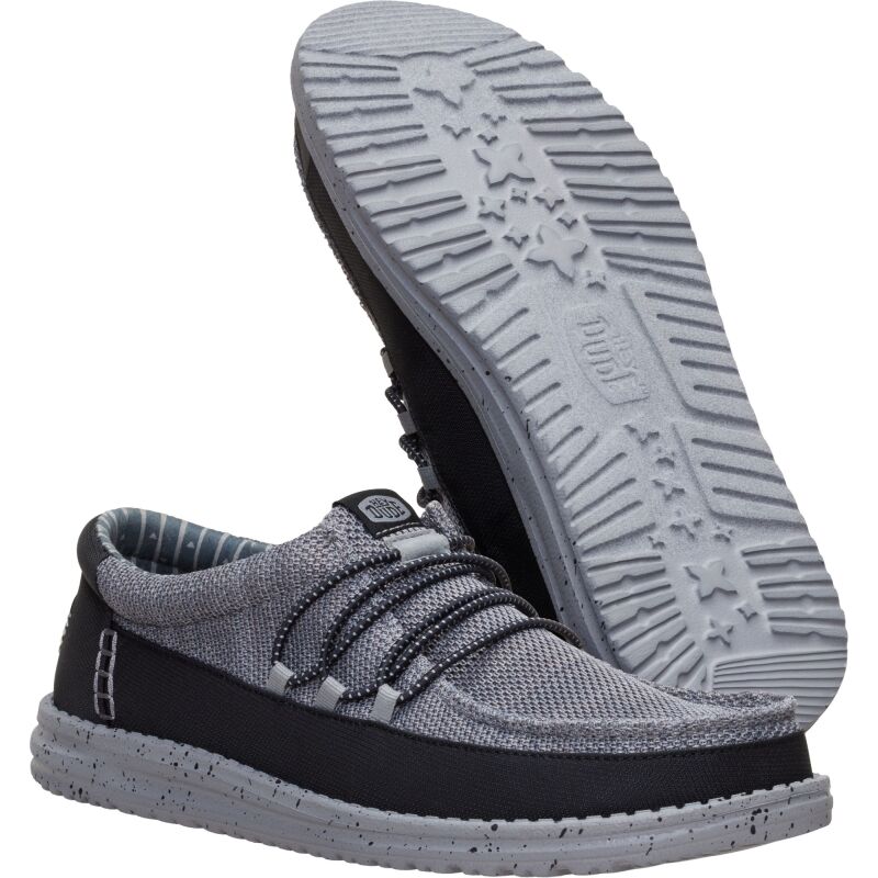 HEYDUDE Wally Guard Stretch Sox Men's Flannel Grey/Multi