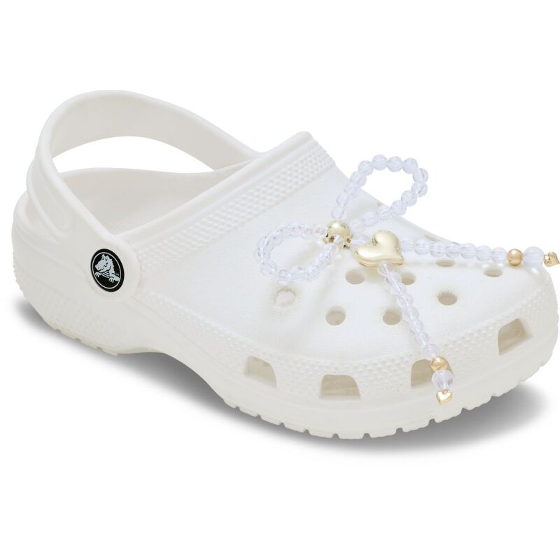 Crocs™ Jibbitz Beaded Bow with Gold Heart 