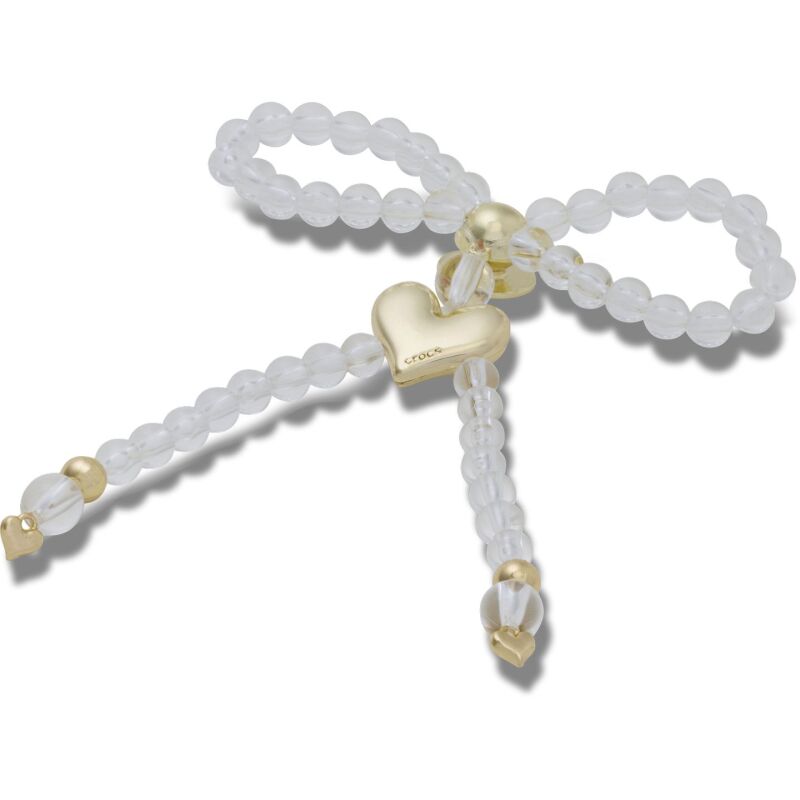 Crocs™ Jibbitz Beaded Bow with Gold Heart 