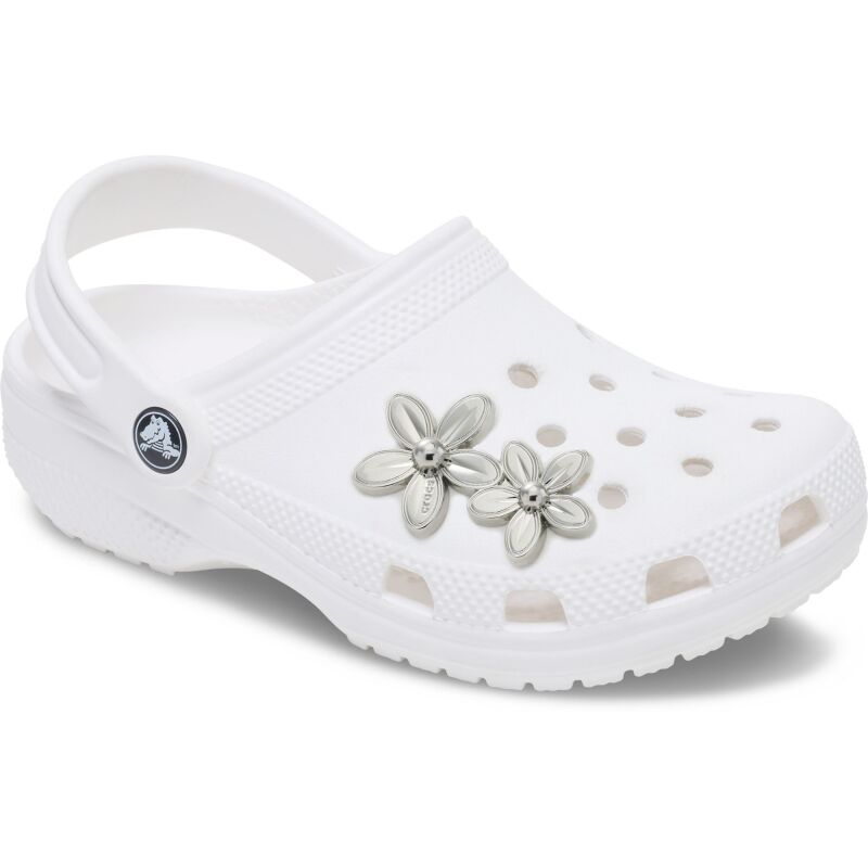 Crocs™ Jibbitz Silver Double Flower Cluster 