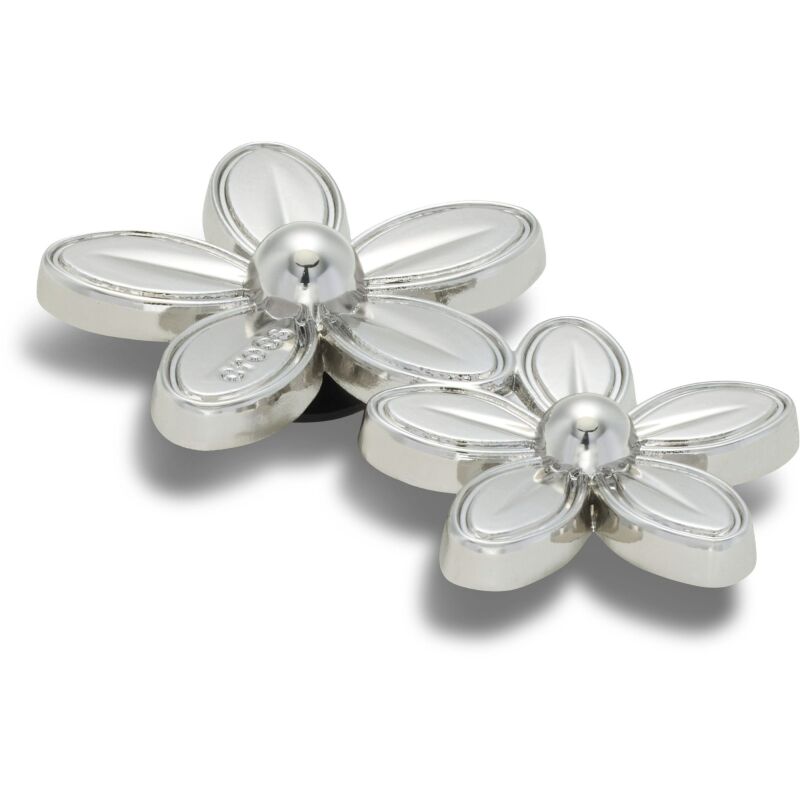 Crocs™ Jibbitz Silver Double Flower Cluster 