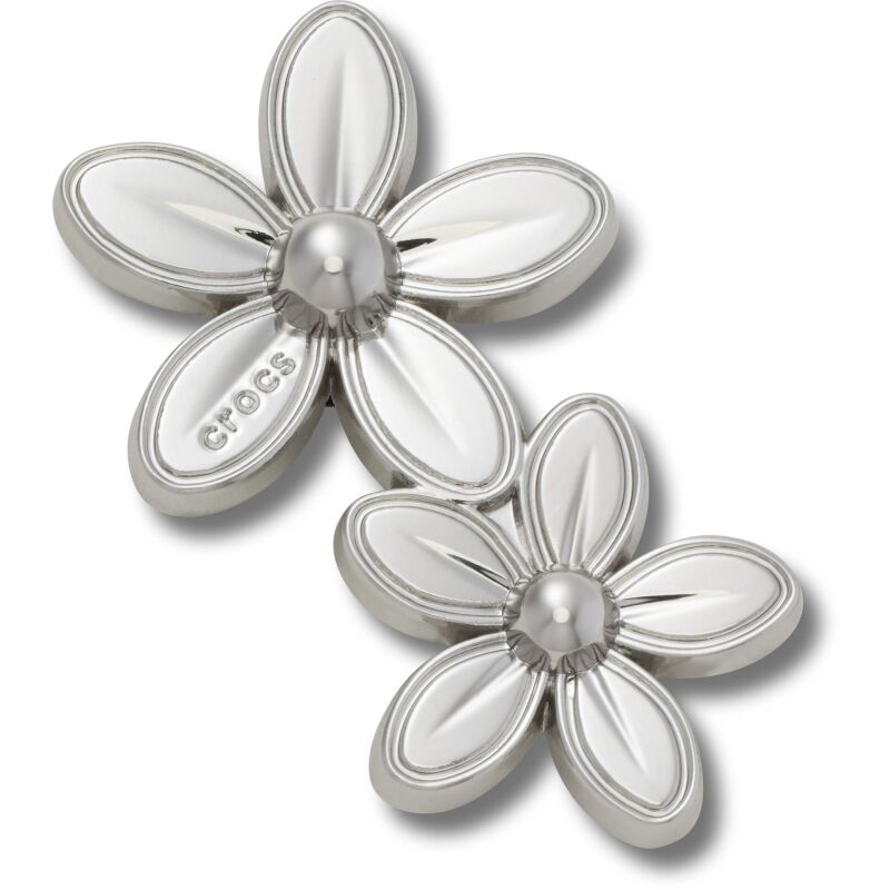 Crocs™ Jibbitz Silver Double Flower Cluster 