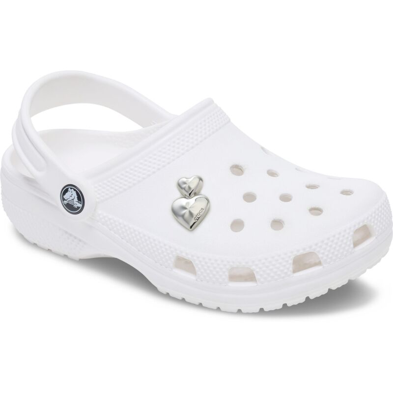 Crocs™ Jibbitz Silver Double Heart 