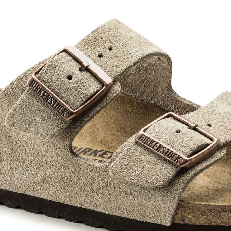 Birkenstock Arizona Suede Leather Narrow Taupe