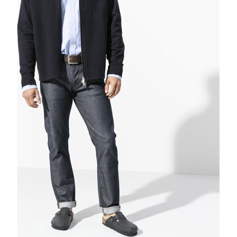 Birkenstock Boston Oiled Leather Narrow Black