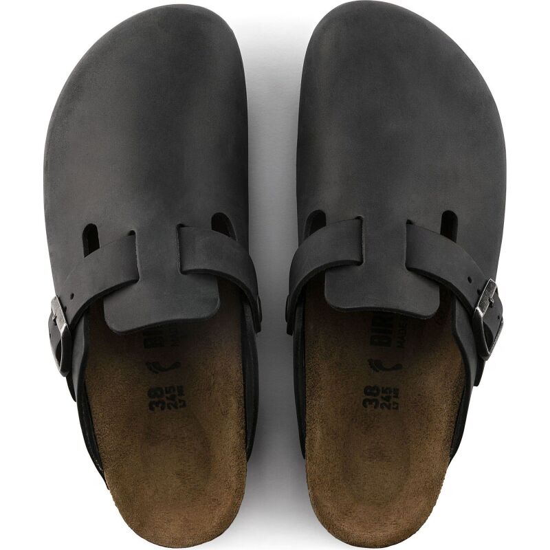 Birkenstock Boston Oiled Leather Narrow Black