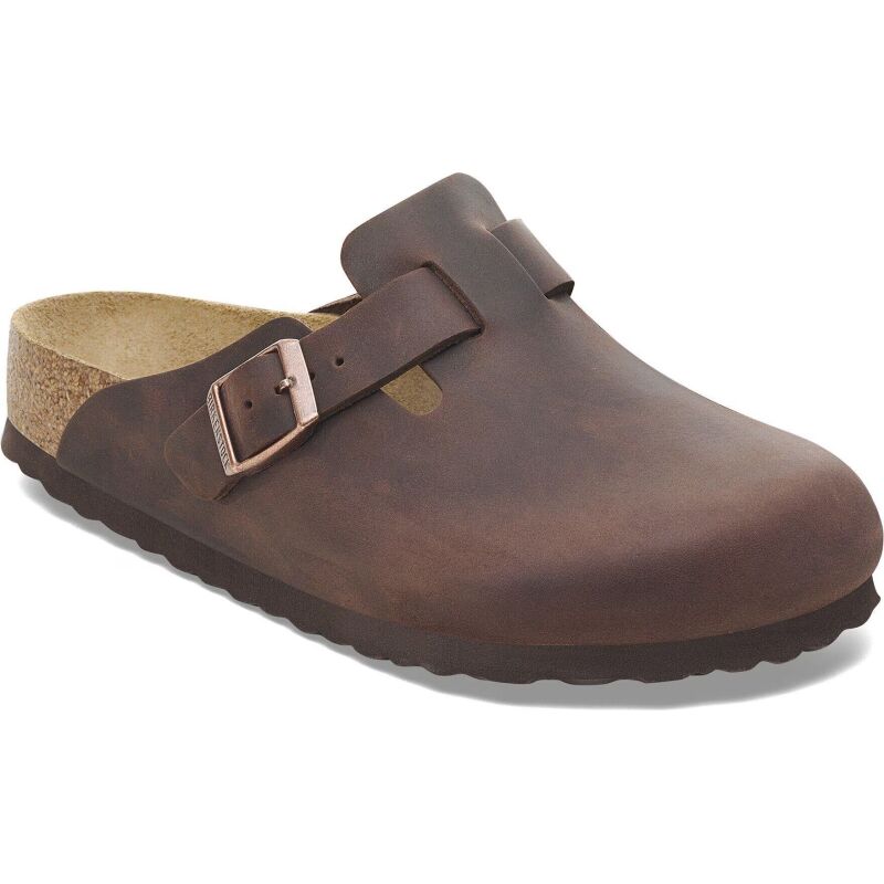 Birkenstock Boston Soft Footbed Oiled Leather Narrow Habana