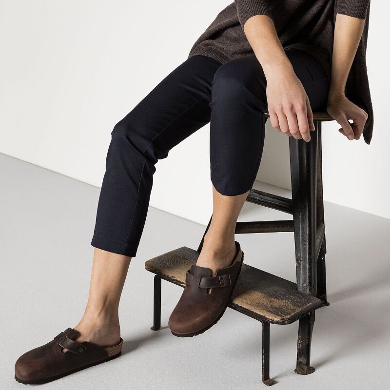 Birkenstock Boston Soft Footbed Oiled Leather Narrow Habana