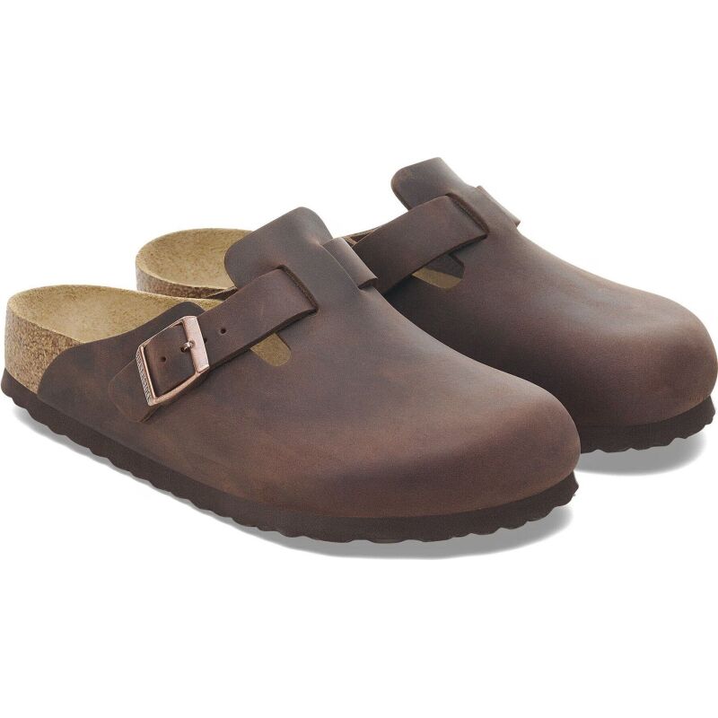 Birkenstock Boston Soft Footbed Oiled Leather Narrow Habana