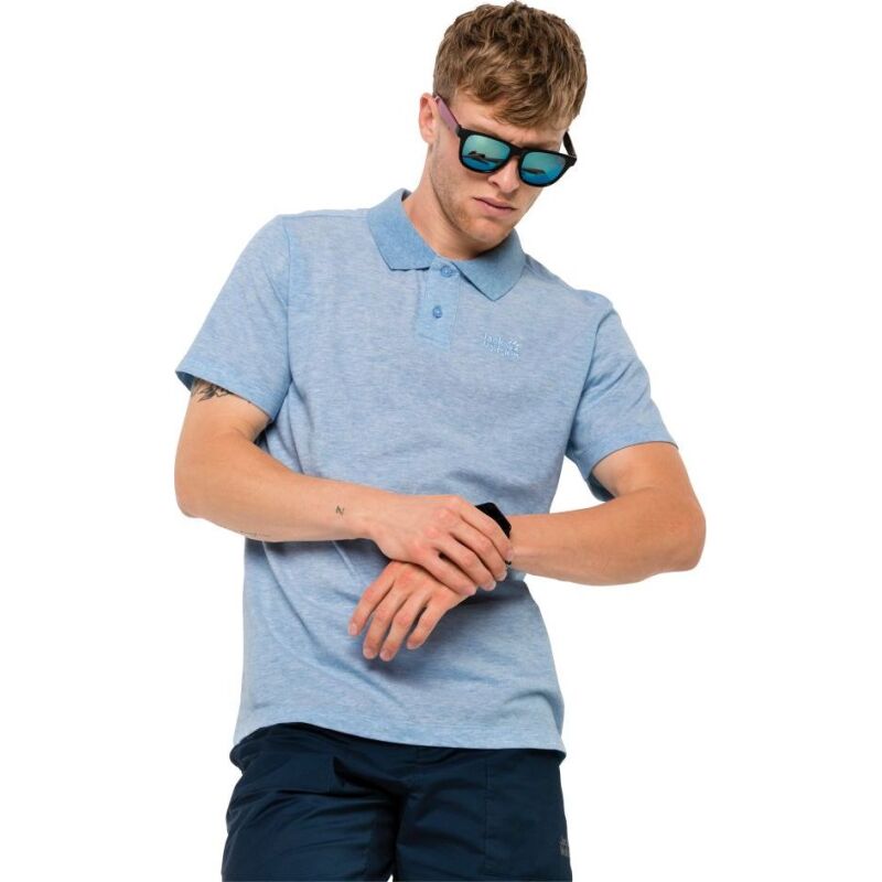 Jack Wolfskin Pique Polo Men's Cool Water