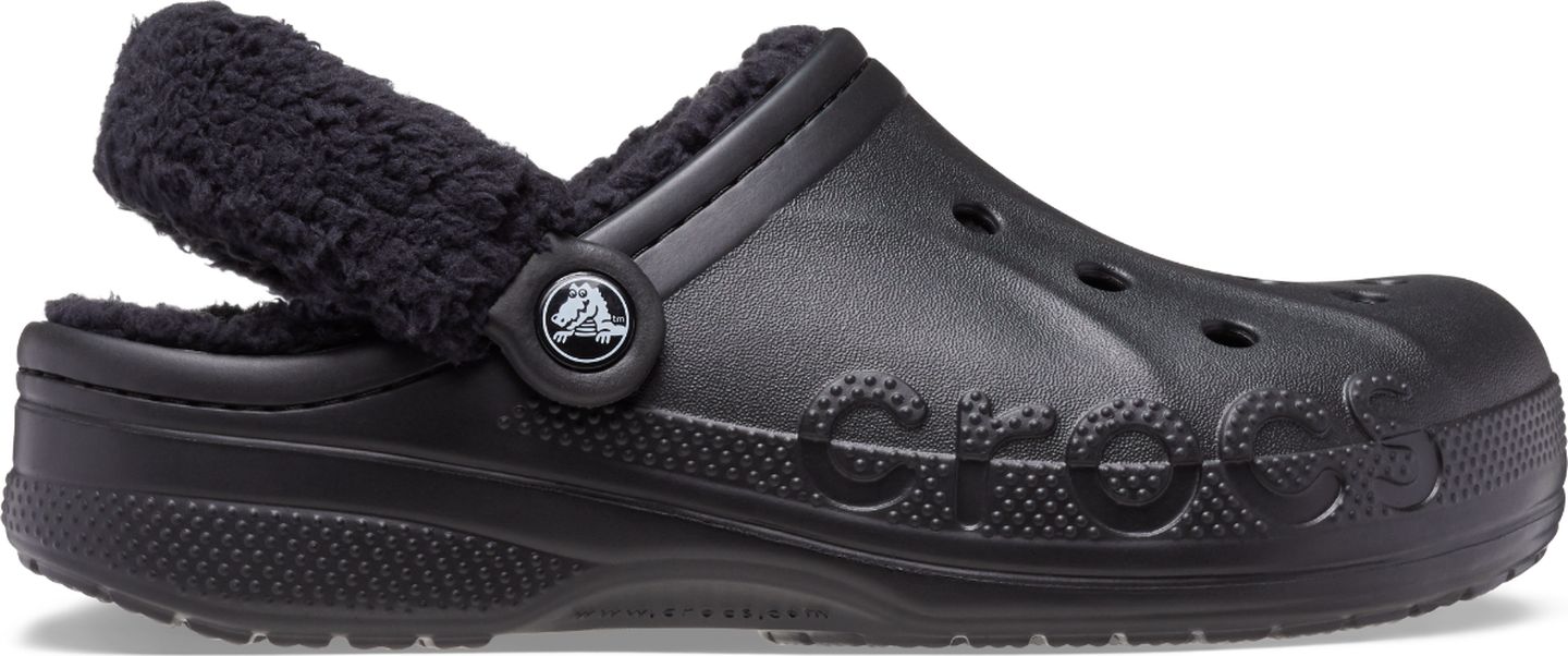 Crocs Baya Lined Kids Black Lined Crocs Crocs Baya Lined Fuzz