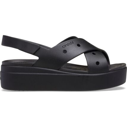 Crocs™ Brooklyn 4U Cross Strap Sandal Black