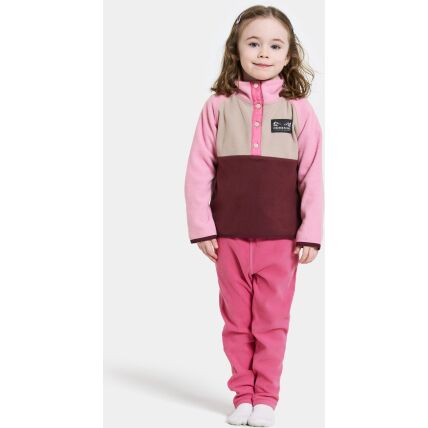 Didriksons Monte Kids' Half Button 4 Anemon Red