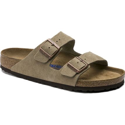 Birkenstock Arizona Soft Footbed Suede Leather Regular Taupe