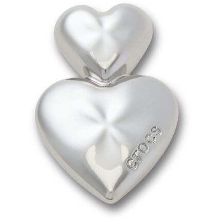 Crocs™ Jibbitz Silver Double Heart 
