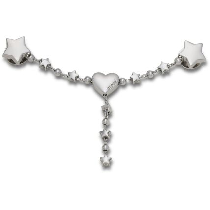Crocs™ Jibbitz Silver Star and Heart Chain 