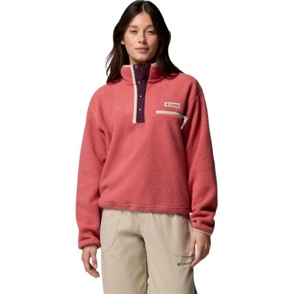 Columbia Helvetia II Cropped Half Snap Fleece Washed Red, Moonvista, Dark Stone