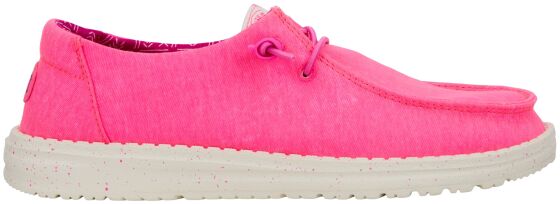 HEYDUDE Wendy Stretch Canvas Women 40902 Neon Pink