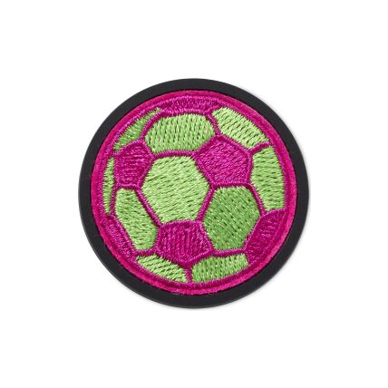 Crocs™ Jibbitz Neon Soccer Ball Varsity Patch 