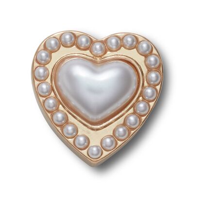 Crocs™ Jibbitz Gold Pearl Heart 