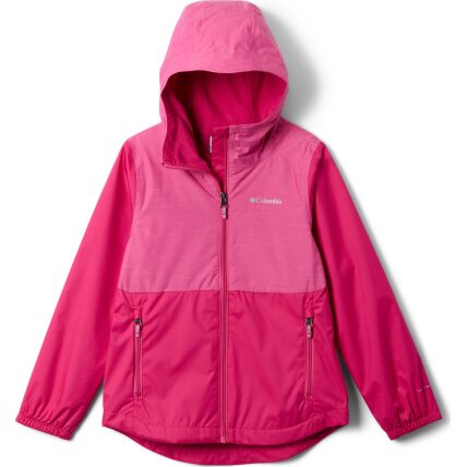 Columbia Youth Girls' Rainy Trails III Fleece Lined Jacket Guava Pink, Pink Ice