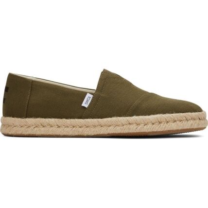 TOMS Recycled Cotton Woven Men Alpargata Rope 2.0 Olive