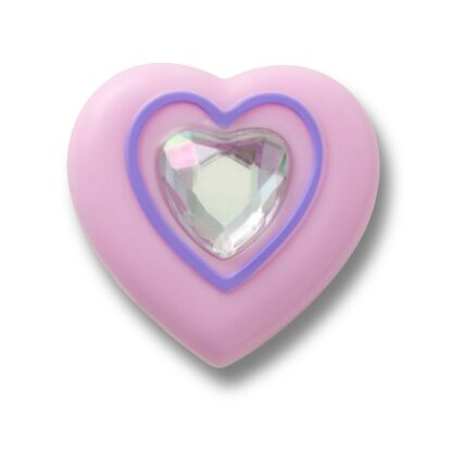 Crocs™ Jibbitz Pink Heart With Gem 