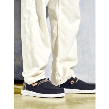 HEYDUDE Wally Summer Linen Men's Black/Walnut