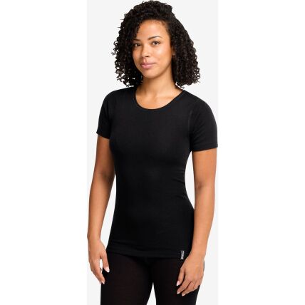 Jack Wolfskin Merino Short Sleeve Women's Black