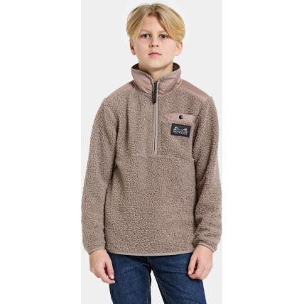 Didriksons Exa Kids' Half-Zip Ash Brown