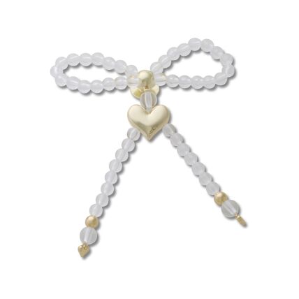 Crocs™ Jibbitz Beaded Bow with Gold Heart 